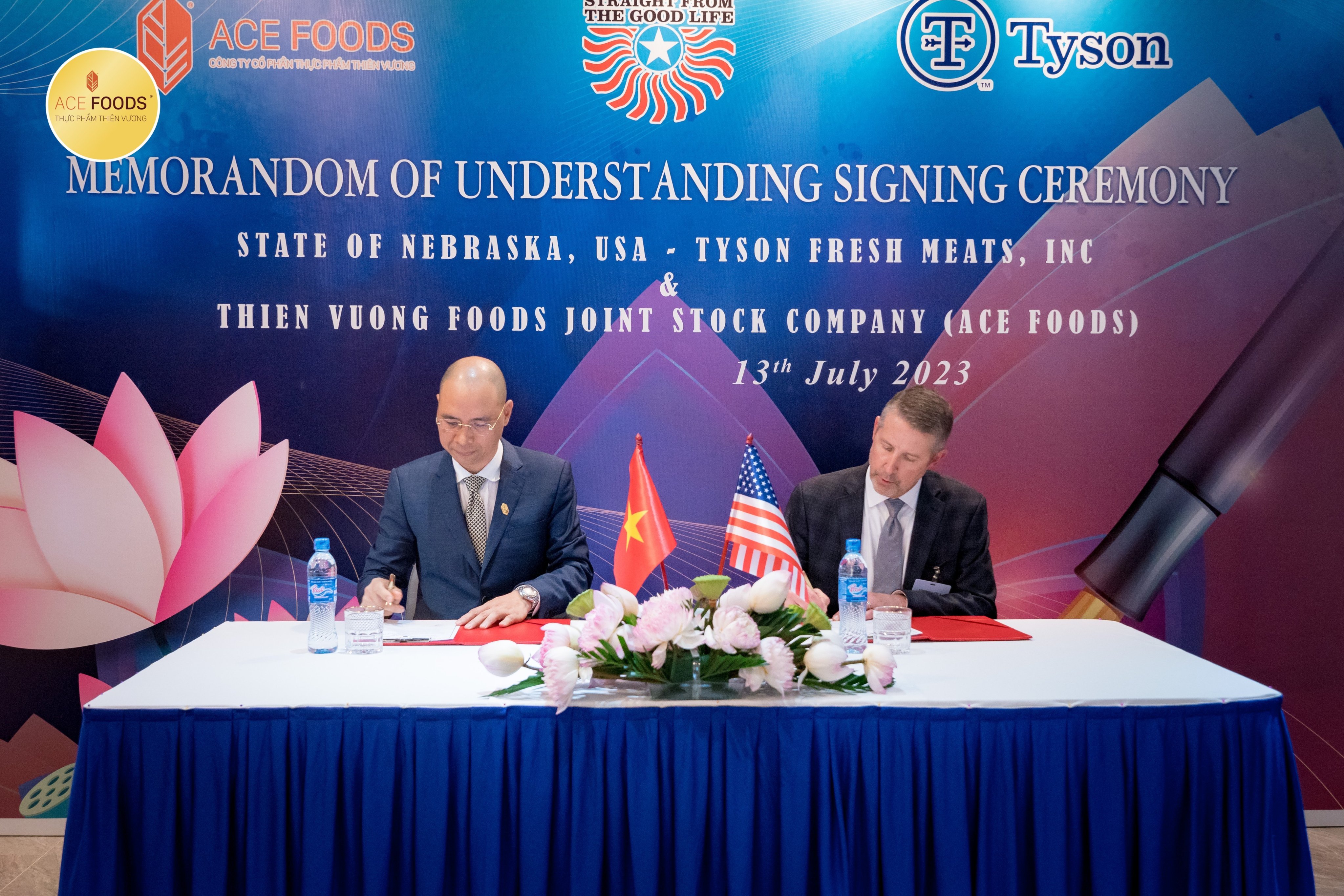 Thiên Vương ACE FOODS chính thức kí kết thỏa thuận hợp tác chiến lược với thương hiệu Tyson Foods