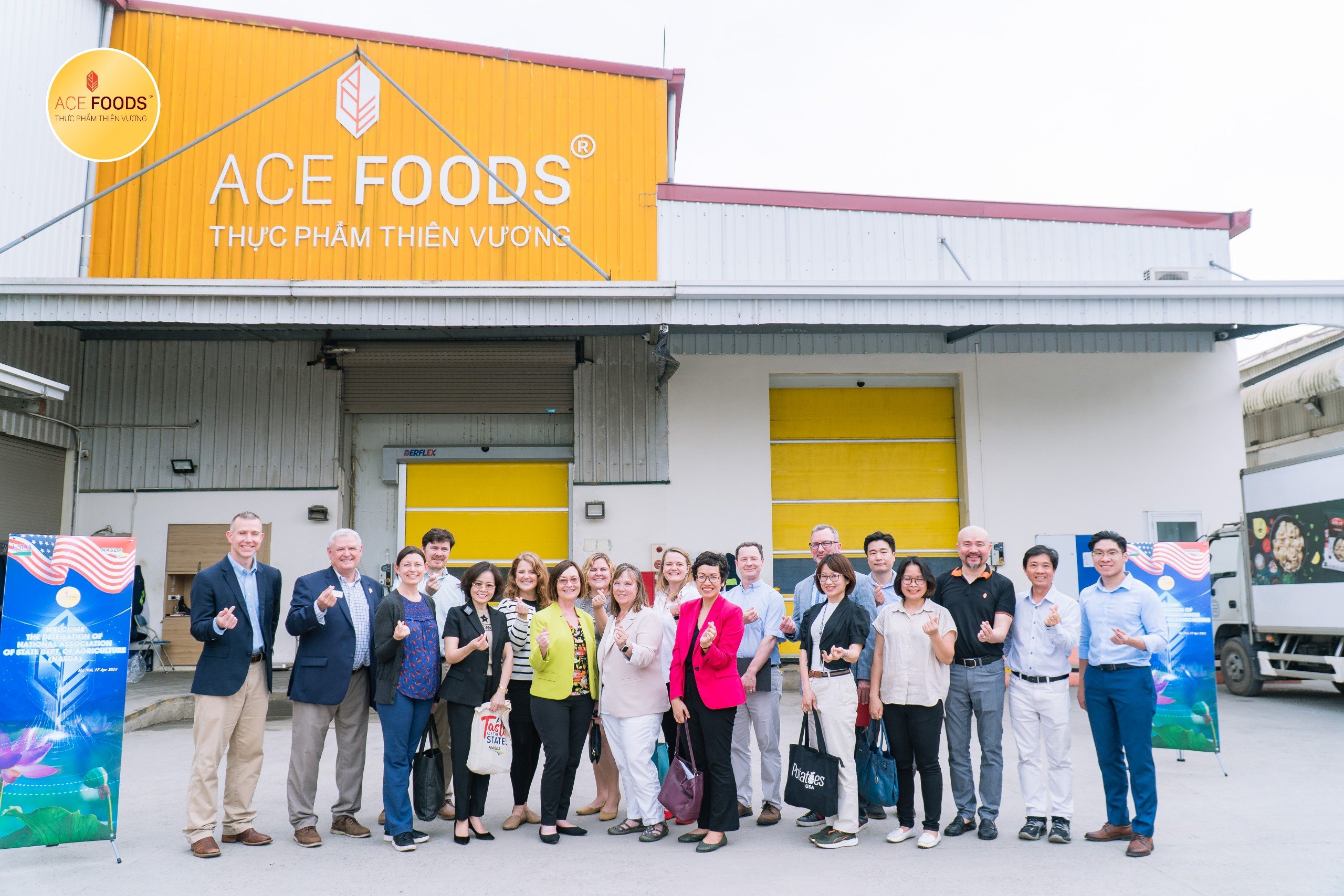 Phái đoàn bộ nông nghiệp Hoa Kỳ đến thăm và làm việc tại nhà máy Thiên Vương ACE FOODS Đan Phượng Hà Nội