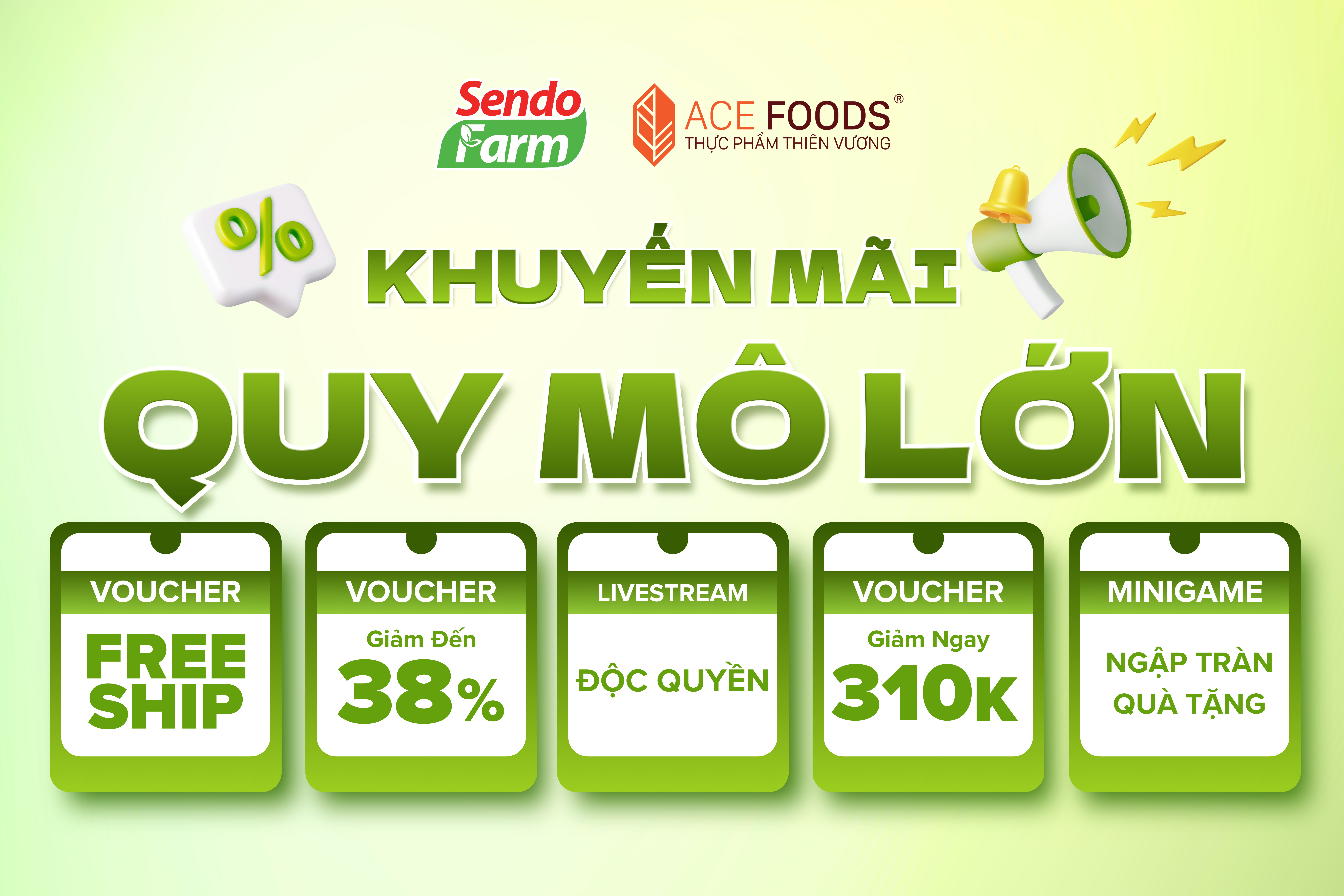 Thiên Vương ACE FOODS và Sendo Farm: Hợp tác chiến lược mang đến trải nghiệm mua sắm thực phẩm khác biệt