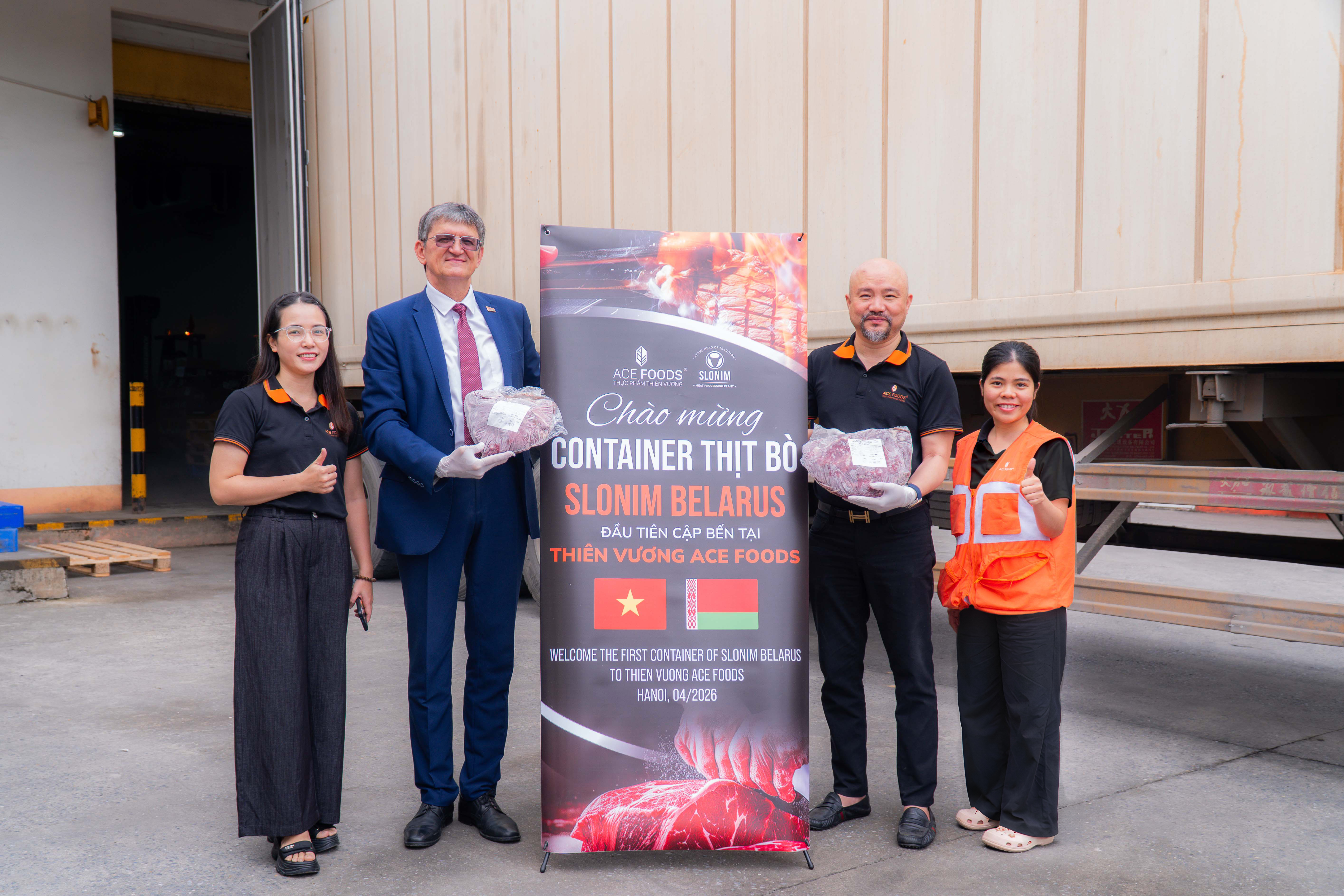 Thiên Vương ACE FOODS chính thức nhập container bò Belarus đầu tiên Tại Việt Nam - Mở ra nguồn cung thịt bò chất lượng cao cho thị trường