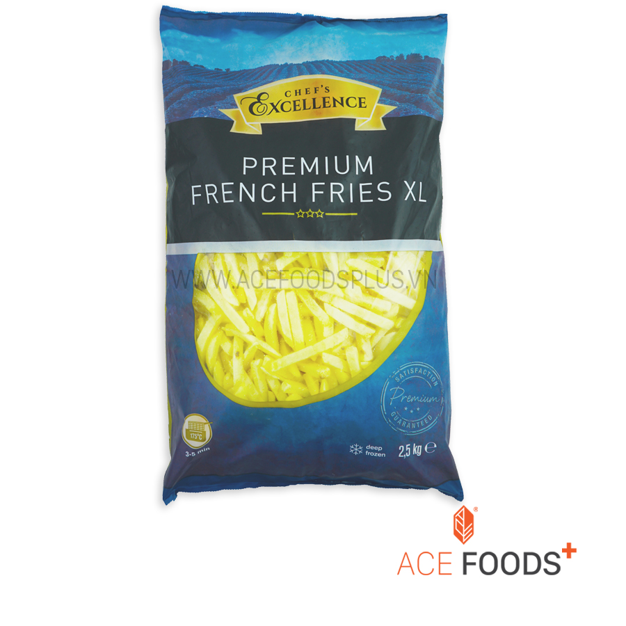 Khoai tây bịch đông lạnh 2.5kg sợi 10 của thương hiệu Chef's Excellence do ACE FOODS nhập khẩu độc quyền 