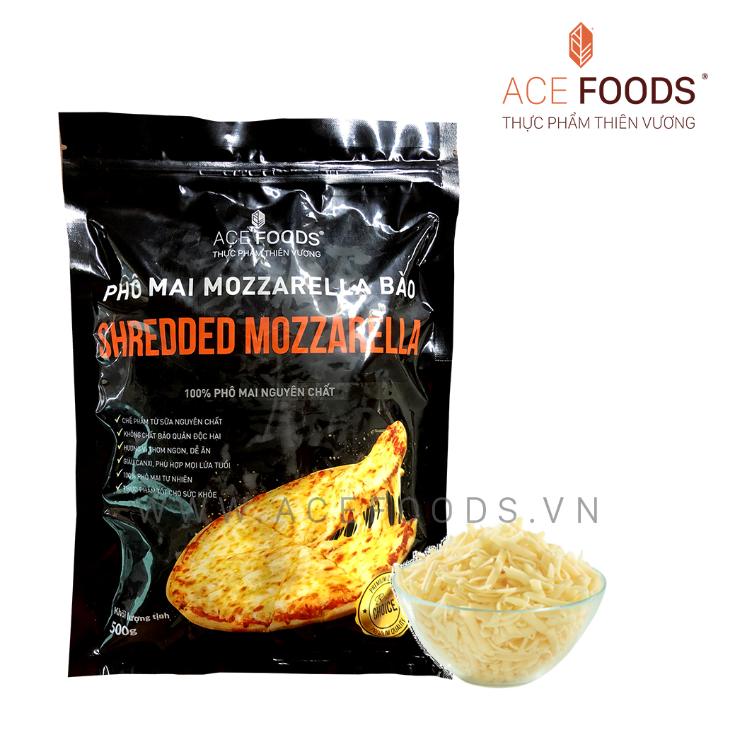 Phô mai bào Mozzarella 500g tại Thiên Vương ACE FOODS
